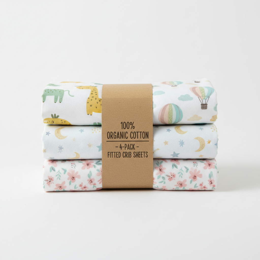 Fitted Crib Sheets 4-Pack